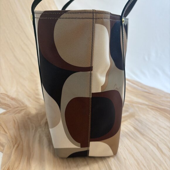 Coach Large Signature Sateen Olive Green Tote MSRP $300 - Picture 3 of 13